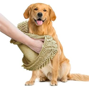 Imagem de Muddy Mat Secador de cachorros, microfibra altamente absorvente, lavável, absorvente de toalha de secagem rápida - Toalhas de banho de chenille de pelúcia extra macias para secar animais de estimação