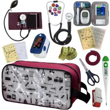 Imagem de Kit De Enfermagem Completo Medidor Glicose Aparelho Pressao - PREMIUM,