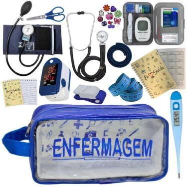 Imagem de Kit De Enfermagem Completo Medidor Glicose Aparelho Pressao - PREMIUM,