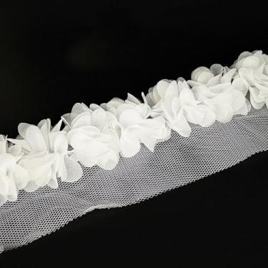 Imagem de Fita de acabamento de renda de flores estilo vintage tecido de corte de bordas aplique bordado de flores para casamento, vestido de noiva, roupas, decoração de fantasia, artesanal, artesanato de