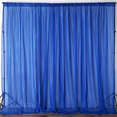 Imagem de AK TRADING CO. Painéis drapeados IFR de voile transparente de 304,8 cm de largura (3 m de largura) para pano de fundo, eventos de casamento, cortinas de teto, máscara de evento e decoração - Selecione