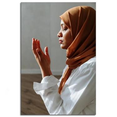 Imagem de Pôster muçulmano impressões em tela islâmica arte de parede para casa 1 painéis decorações não ramificadas 30,5 x 20,3 cm