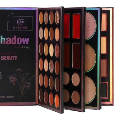 Imagem de Kit Paleta 55 Cores Sombras Gloss Contorno Corretivo e Iluminador ElaShopp
