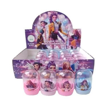 Imagem de Apontadores De Lápis Compactos Coloridos Com Dois Furos 4PCS Kpop Demo