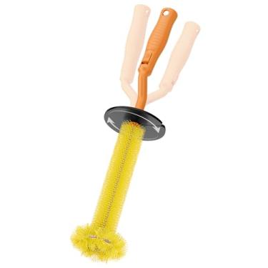 Imagem de Escova universal de trituração de lixo – Cabeça rotativa de 360° com protetor de respingos de borracha, 43 cm, limpador de pia e triturador de cabo longo