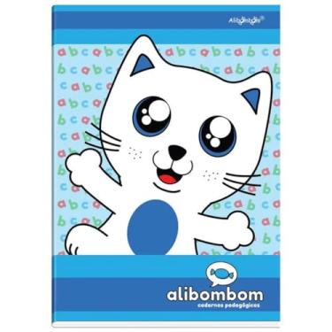 Imagem de Caderno Alibombom Brochurão (Azul Margeado Sem Pauta)