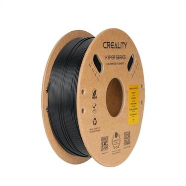 Imagem de Creality Hyper PLA Filament 1.75mm, alta velocidade PLA 30-600mm / s Rápido 3D Printer Filament, Precisão Dimensional +/-0.02mm, cabe a maioria das impressoras 3D FDM, 1KG (2.2lbs) Bobina (preto)