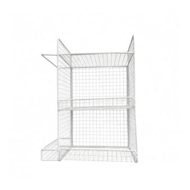 Imagem de IEUDNS Suporte para cebolas e alho, porta-frutas e legumes, prateleira de parede para produtos frescos, cesto moderno de metal com tela para de casa.