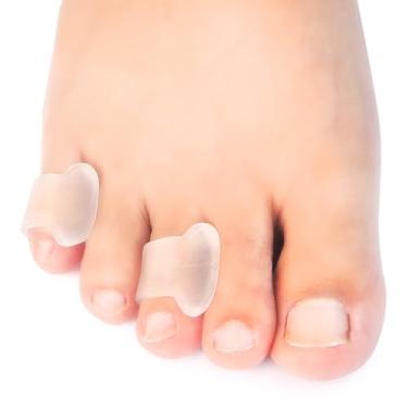 Imagem de Niupiour Separador de dedo de silicone – Pacote com 14 espaçadores de dedo de gel para mulheres e homens, corretor de dedo para homens e mulheres, alisador de dedo para joanetes, dedos sobrepostos