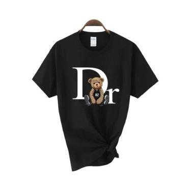 Imagem de Camiseta Feminina De Verão Com Estampa De Urso Fofo, Gráfica De Marca 