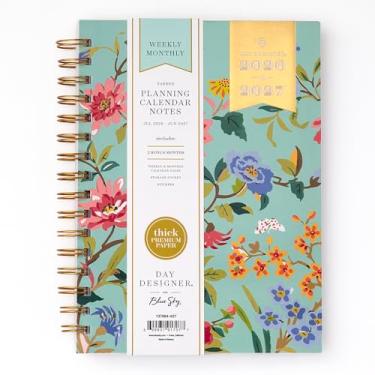Imagem de Blue Sky Agenda semanal e mensal do ano acadêmico Day Designer, hortelã floral de escalada (hortelã floral de escalada - 2026/2027, 15 x 22 cm)
