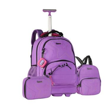 Imagem de Mochila De Rodas Luluca Lancheira Térmica Estojo Box - Clio Style