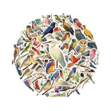 Imagem de 50PCS Adesivos De Graffiti De Pássaros Estranhos Em Aquarela Para DIY,
