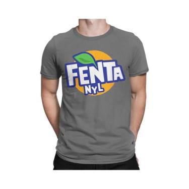 Imagem de Camiseta Masculina Estampada De Algodão Puro Com Gola Redonda E Manga 