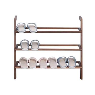 Imagem de U5GAAALPPQ9 Prateleira organizadora de sapatos de metal de 3 camadas para armário, quarto e entrada, bronze