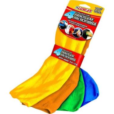 Imagem de Panos Em Microfibra Conjunto Com 4 Luxcar 35Cm X 35Cm