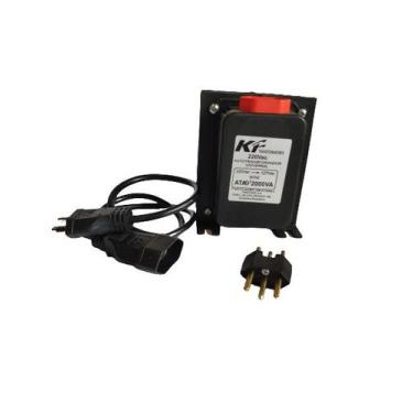 Imagem de Auto Transformador 2000va Conversor Bivolt Voltagem 110 Para 220v E 22