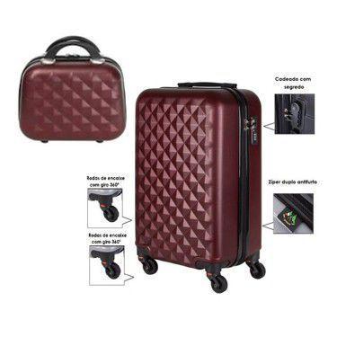 Imagem de Mala de bordo com frasqueira diamond abs padrão anac - Ultra Leve, Vin