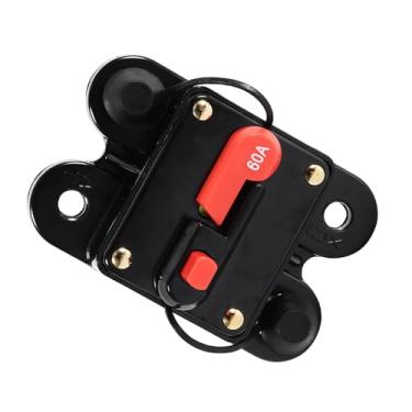 Imagem de LiebeWH Fusível de Redefinição do Disjuntor de áudio Automático, Material de Liga, Interruptor de Redefinição de Botão de Pressão para Carro, Barco, Bicicleta Marinha, 50A 60A 80A 100A (60A)