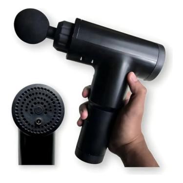 Imagem de Pistola Massageadora Profissional 30 Velocidades Visor Digital | Massageador Elétrico 4 Cabeças | Alívio Muscular e Recuperação Pós-Treino ‍