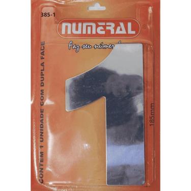 Imagem de Número Residencial Numeral N.1 60Mm Espelhado