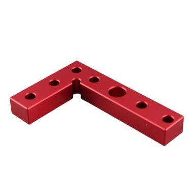 Imagem de aqxreight Ferramenta de Localização Central de Liga de Alumínio para Marcenaria e Perfuração, Gabarito de Passador Autocentrante, Riscador de 90 Graus para Projetos de Armários e Bricolagem
