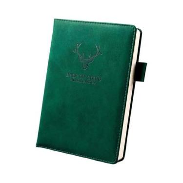 Imagem de Caderno De Couro Super Grosso A5 Com 360 Páginas, Diário De Trabalho P