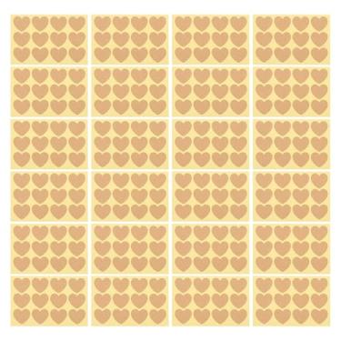 Imagem de Adesivos em branco em forma de amor, 240 peças, embalagens de papel kraft, etiquetas autoadesivas para embrulho faça você mesmo, sacos de cozimento, selagem e decoração de artesanato