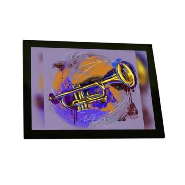 Imagem de Quadro Decorativo Saxofone Ilustração Roxa Decoração Poster Quarto Sala
