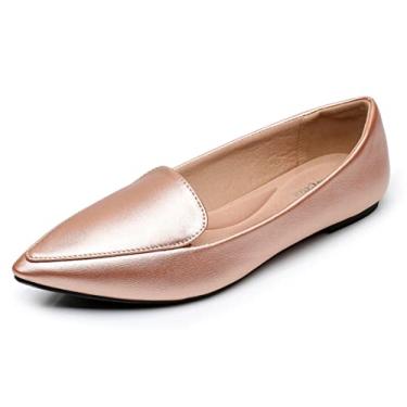 Imagem de VenusCelia Tênis feminino Funkier sem salto, Ouro rosa PU, 37