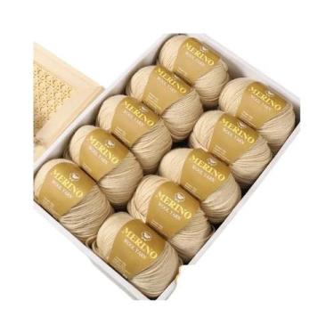 Imagem de Fio De Lã De Alpaca 500g 10 Meadas Fino-Médio 212 Para Tricô De Suéter