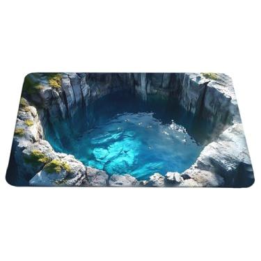 Imagem de Tapete de ilusão de ótica 3D – Get Scared Tapete antiderrapante Estético | Tapetes 3D | para entrada, cozinha, banheiro, ambientes internos e decorações de de Halloween