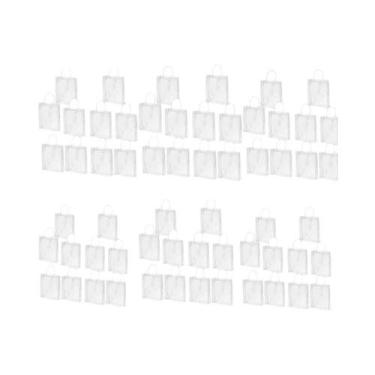 Imagem de 100PCS Sacola Reutilizável De PVC Transparente Com Alça Para Embalagem