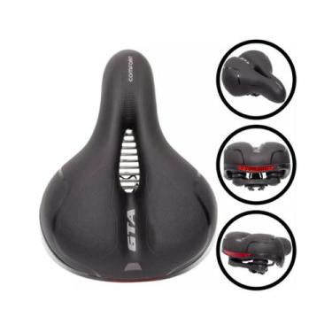 Imagem de Banco Bike Selim Bicicleta Gta Comfort Gel Tech Refletor Elastomero