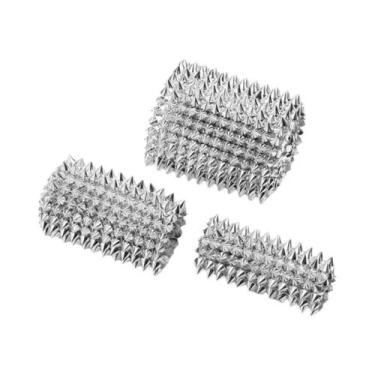 Imagem de Tira De Strass De Resina Em Malha Com 12 Fileiras De Pirâmides, 10,2cm