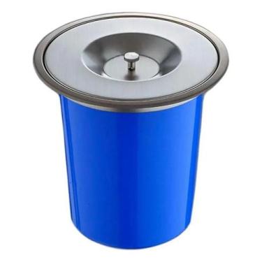 Imagem de Lixeira De Embutir Para Pia Bancada 5 Litros Aço Inox - Big Obra, Crom