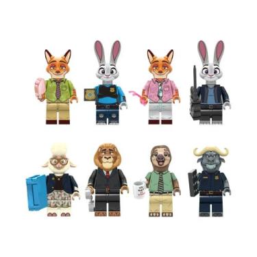 Imagem de Figuras De Blocos De Montar Zootopia: Nick, Judy, Dawn, Bellwether, Le