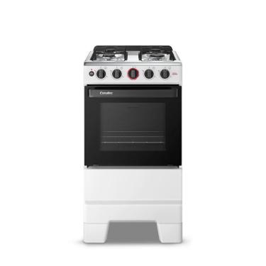 Imagem de Fogão 4 Bocas Mesa Inox Automático Ideal Super 4121 Esmaltec Branco Bivolt