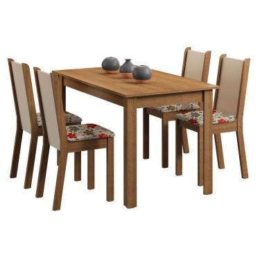 Imagem de Conjunto Sala de Jantar Bea com 4 Cadeiras Madesa