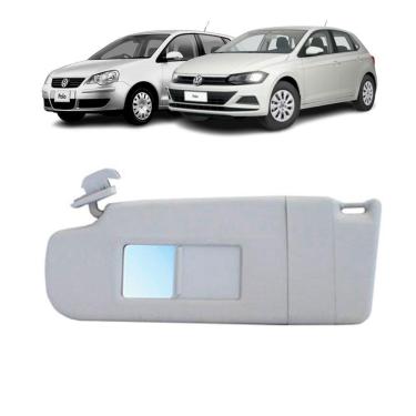 Imagem de Quebra Sol Cinza Espelho Bolsa Ilumi Vw Polo 03 A 20 Esquerd