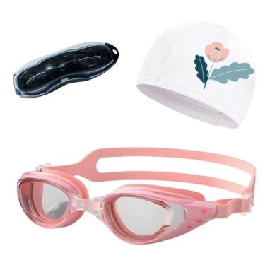 Imagem de Kit Óculos Touca e Estojo para Natação Adulto Proteção UV - Hero Band,