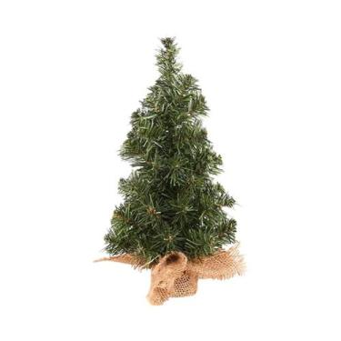 Imagem de Mini Árvore De Natal De 20/30CM Com Base De Burlap, Árvore De Natal Fo