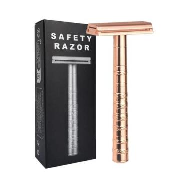 Imagem de Aparelho De Barbear De Segurança Unissex Com Lâmina Dupla E 5 Lâminas 