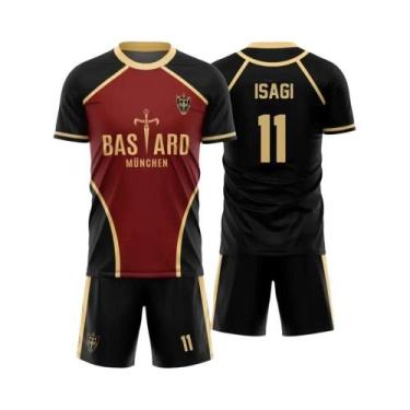 Imagem de Camisa Do Anime Blue Lock Conjunto De Camiseta De Manga Curta E Calçõe