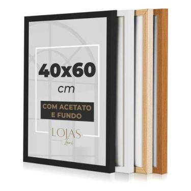 Imagem de Kit 5 Molduras 40x60 Acetato Certificado Diploma Fotografia - Preto - 