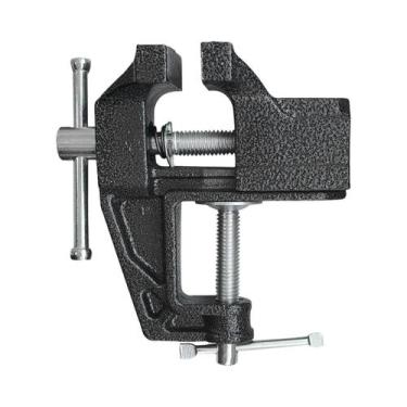 Imagem de Mini Morsa De Bancada Industrial Reforçada Com Alicate De Bico Chato D