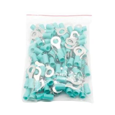 Imagem de Conector De Cabo Isolado RV2-6 Tipo Anel 50-100 Peças Terminal Elétric