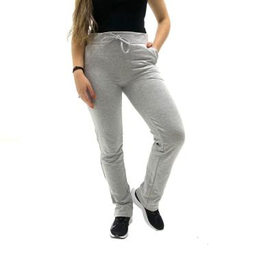 Imagem de CALÇA MALWEE MOLETOM  CORTE RETO COM BOLSOS ALGODÃO FEMININO-Feminino