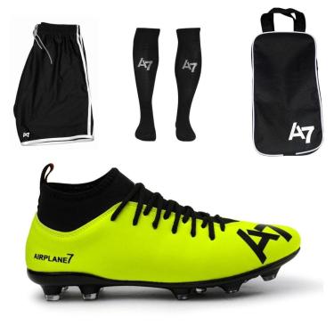 Imagem de Chuteira Botinha De Campo + Meião + Porta + Short-Masculino