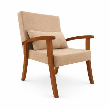 Imagem de Kit 2 Poltronas Jade Linho Premium Escritório Recepção Sala De Estar Decorativa